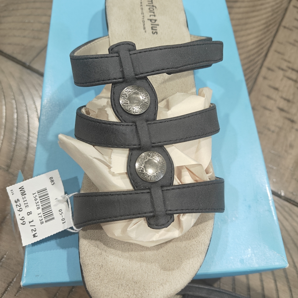 comfort plus by Predictions Black Women's Sandals